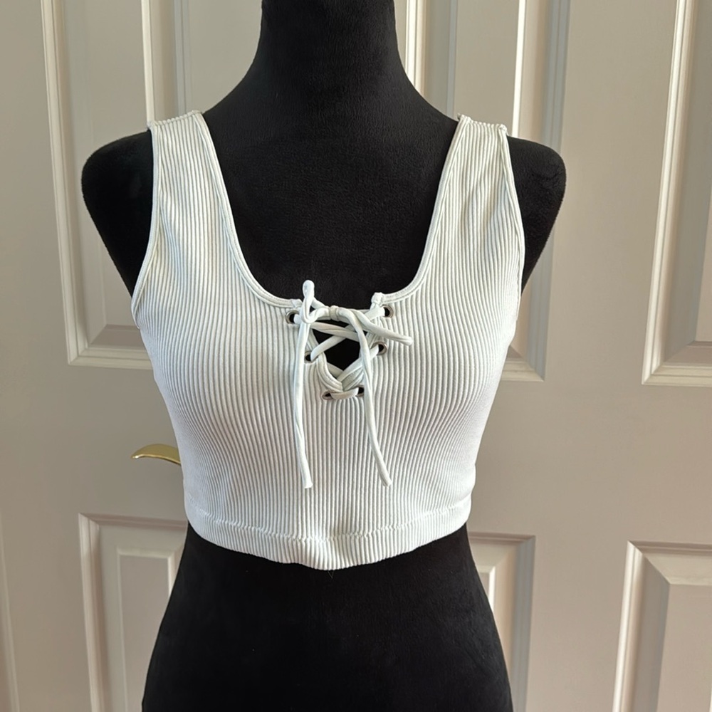 Cropped tan top